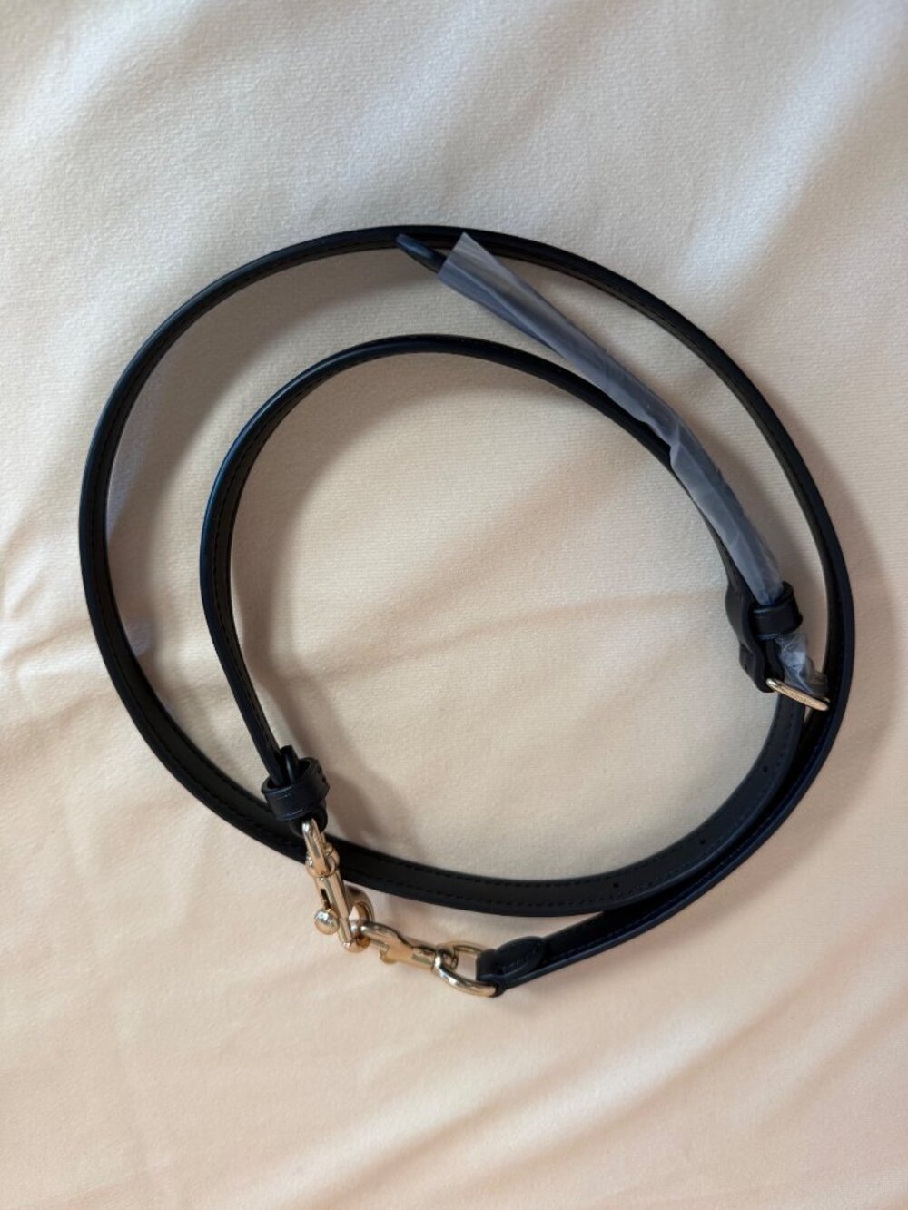 Authentic Coach Black Pebbled Leather Replacement Crossbody Strap Gold Hardware